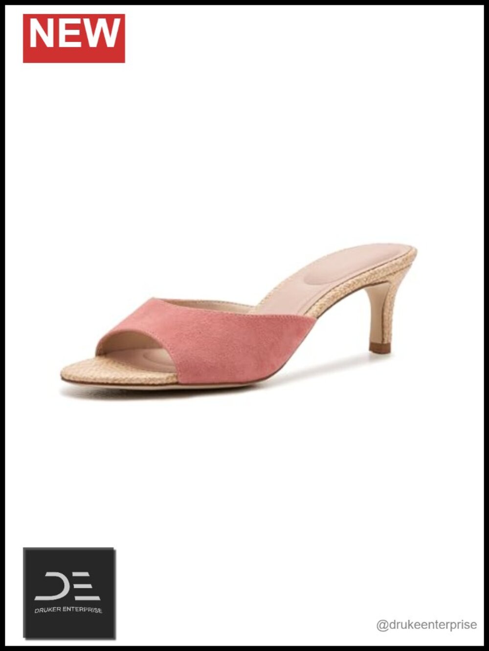 Suede Slide Sandals Slip-On Open Toe Padded Sock Faux Leather